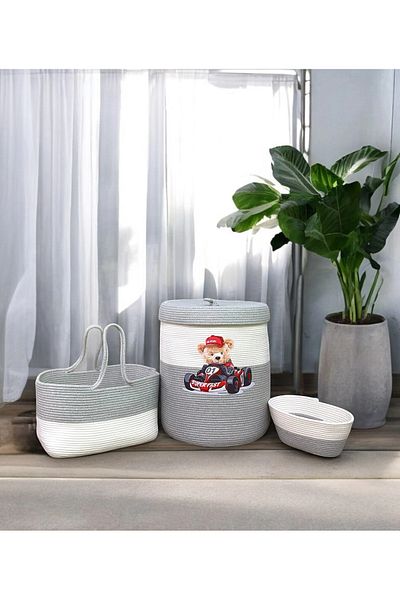 ATELIER Children's Room Organizer, Laundry Basket, Dirty Basket, Toy Basket, Care Bag, Organized