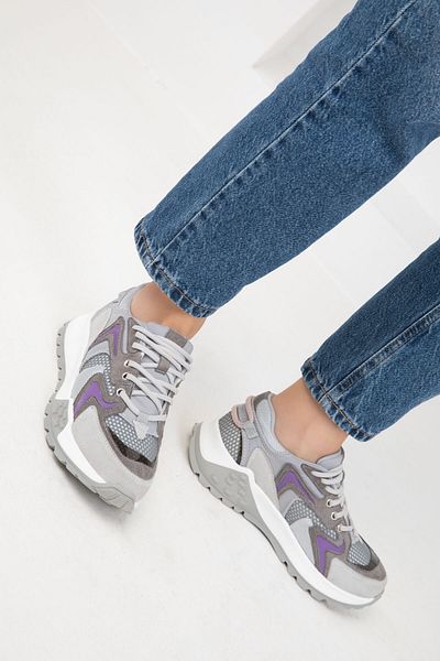 SOHO Grau-lila Damen-Sneaker 19909