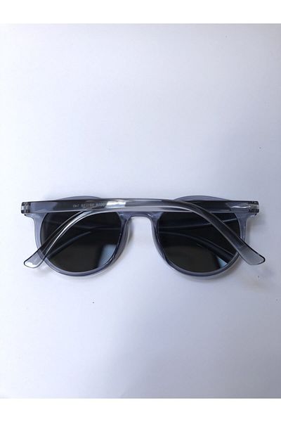LOOKUP Lookup Blue-gray Vintage Round Korean Style Women's Sunglasses