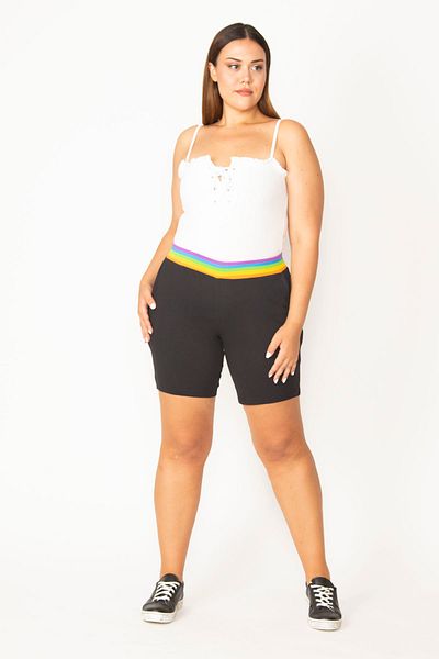 Şans Plus Size Shorts & Bermuda - Black - Normal Waist