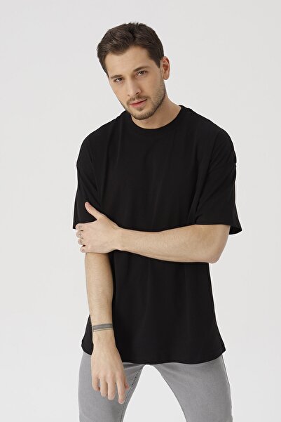 Gambocci supradimensionat Unisex Negru basic tricou