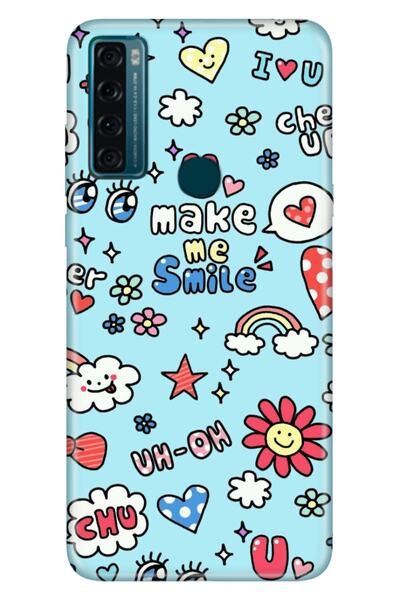 TCL 20 Se Uyumlu Kılıf Pure Modern Desenli Silikon Smile
