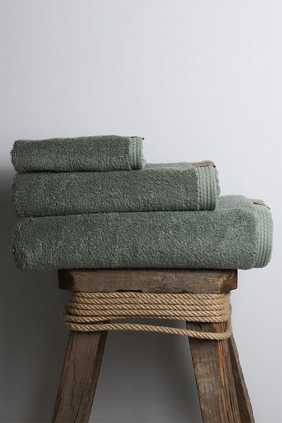 Ecocotton Σετ πετσετών από καθαρό βαμβακερό πράσινο 3 τεμαχίων με πεταλούδα