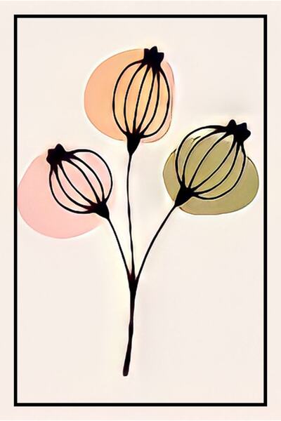 hediyeniburadabul Hbb Art Collection Abstract Design Wooden Painting/Poster