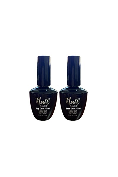 Nail Master Top Coat (no Wipe) 15ml Ve (rubber) Base Coat 15ml
