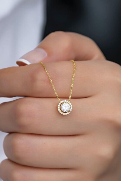 Crystal Diamond Zirconia 0.75 Karat Kolye