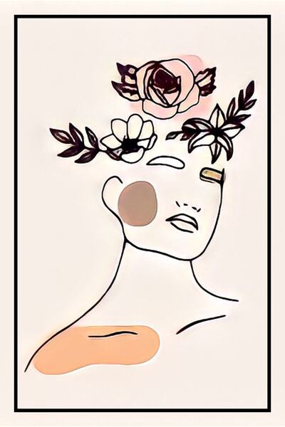 hediyeniburadabul Hbb Art Collection Abstract Design Wooden Painting/Poster