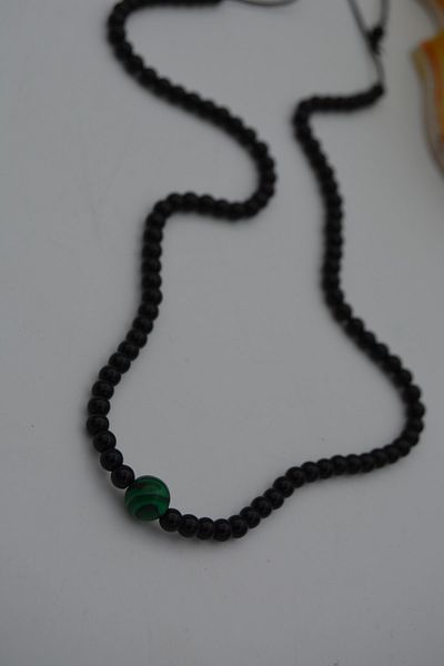 Stoneage Jewellery Malahit And Onyx Necklace