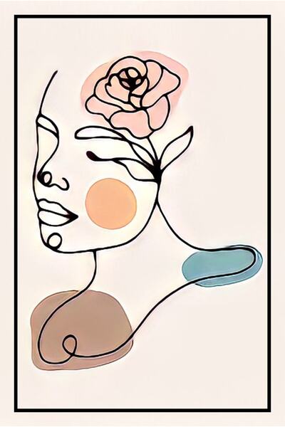 hediyeniburadabul Hbb Art Collection Abstract Design Wooden Painting/Poster