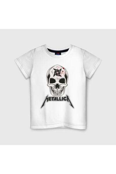GALASHOP Metallica Beyaz Çocuk Tshirt Model 227