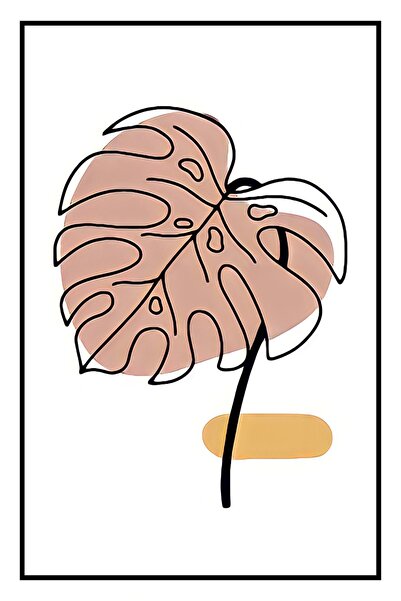 hediyeniburadabul Hbb Art Collection Abstract Design Wooden Painting/Poster