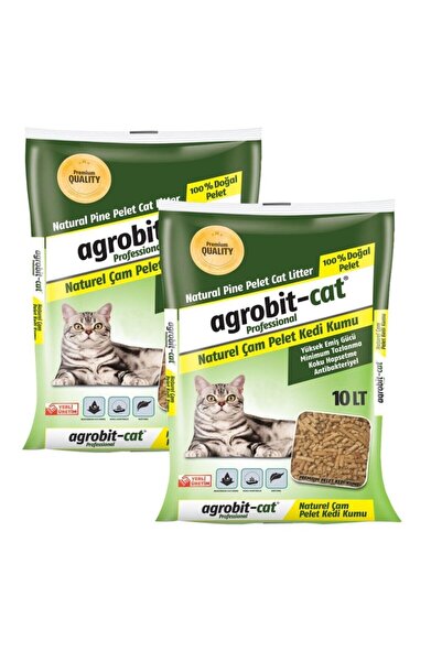 agrobit cat Pellet Çam Peleti Kedi Kumu 2x10 Lt Pelet En Iyi Kedi Bakımı Ve F...