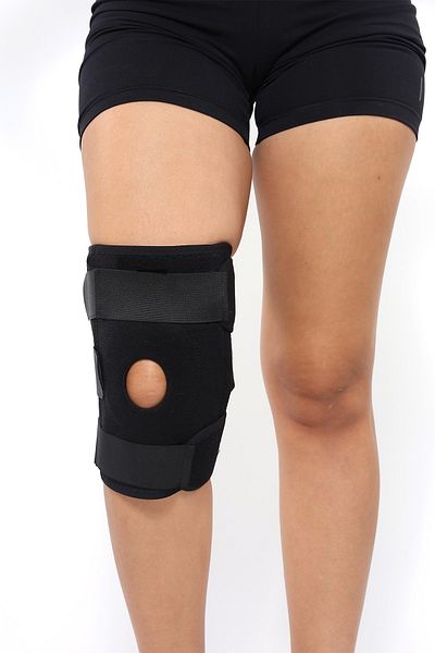 RAJ Patella Supported Knee Pads Size Free Right & Left Side Open Middle Adjustable Knee Pads