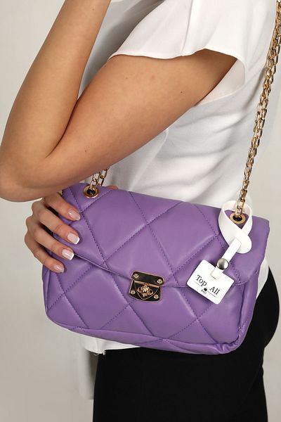 Top All BAG Lilac Women's Hand and Shoulder Quilted Bag