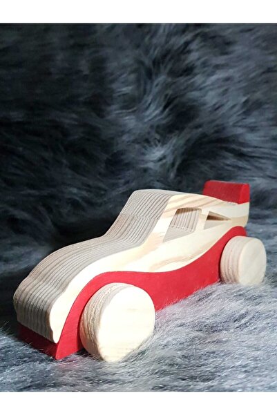 websunday Oyuncak Ahşap Tekerli Yarış Arabası, Çocuklar Için Elyapımı Oyuncak...