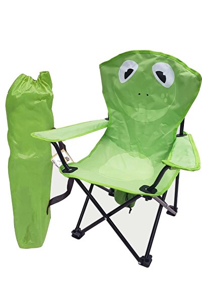 Binbirreyon Çocuk Kamp Sandalyesi Plaj Sandalyesi Bahçe Sandalyesi Kurbağa Ha093