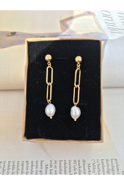 AYYA ATELIER Pair of Women's Gold Dangle Pearl Earrings