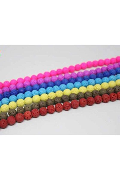 Yasamtohumu سلسلة لافا ستون لون أحمر 8 ملم