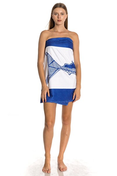 eumenia Prosop de plajă Shark cu imprimeu Blue 70x155cm