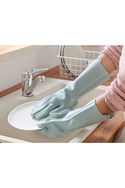 İndiriminVar Silicone Serrated Auto Vehicle Wheel Washing Glove