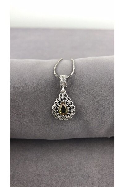 BEY SİLVER Telkari Zultanit Taşlı Gümüş Kadın Kolye