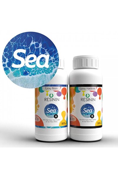 Resinin Sea 1000 Gr A+b Deniz Dalgası Efekti Için Şeffaf Epoksi Reçine