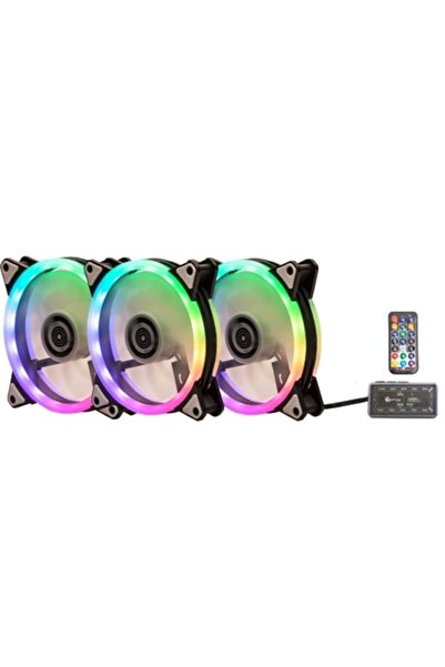 Genel Markalar Performax Aurora Rgb 120mm Üçlü Fan Kiti Kumandalı