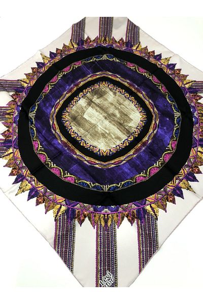 Levidor Eșarfă de mătase din twill pentru femei I-0593