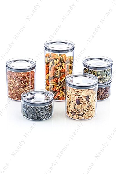 Nandy Home 9 Pieces Leak Proof Lid Silicone Sealed Round 0.45lt,0.85 Lt&1.25 Lt Storage Container Set