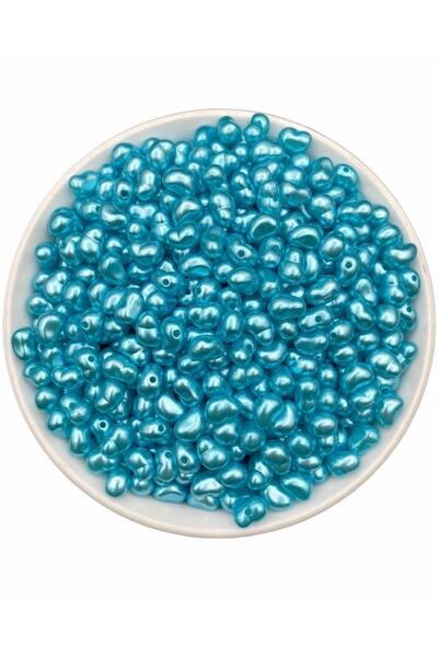Hedef Bijuteri 50 جرام لون فيروزي عديم الشكل من البلاستيك الفاخر حبات اللؤلؤ ...