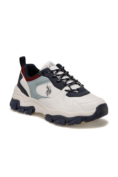 U.S. Polo Assn. Tracky White Navy Blue Women's Casual Sneakers101038454