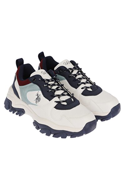 U.S. Polo Assn. Tracky Beyaz Lacivert Kadın Günlük Sneaker Ayakkabı 101038454