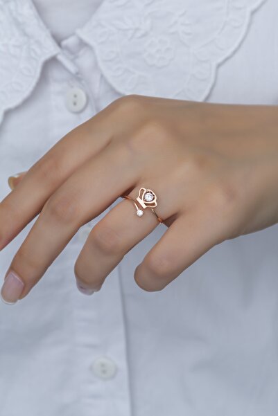 Nereze 925 Ayar Ayarlanabilir Zirkon Taşlı Kral Tacı Gümüş Yüzük