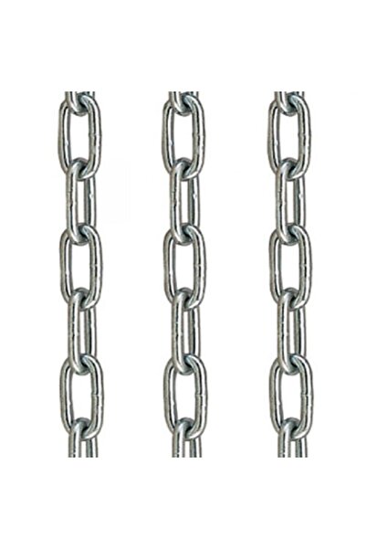 GÜVEN Galveniz Kaplamalı Çelik Zincir 4mm Kalınlık 1m Uzunluk