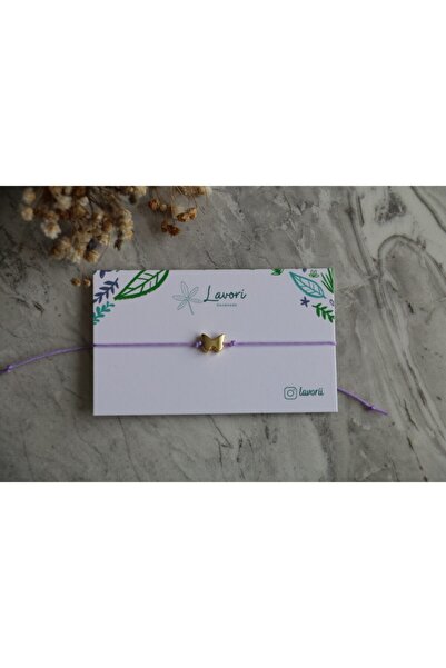 Lavori أرجواني سلسلة الفراشة سوار محظوظ