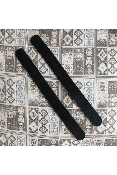 Alfa Tasarım Real Leather Tray Handle (pair - 22 Cm) - Black Color