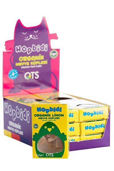 OTS Organik Hopbidi Limon Meyve Küpleri (yumuşak Şeker) 25gr