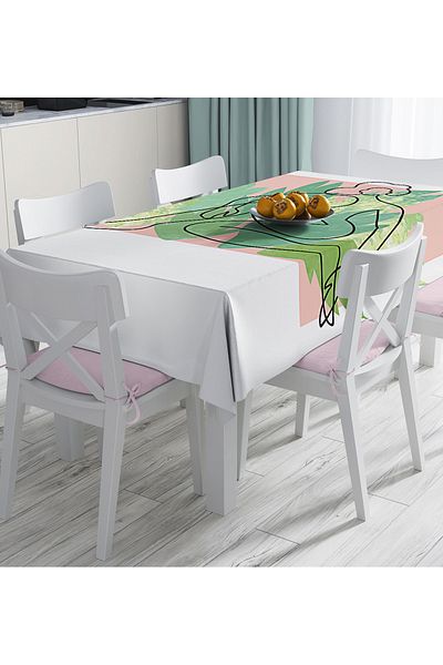 Realhomes Față de masă imprimată digital cu design special boem