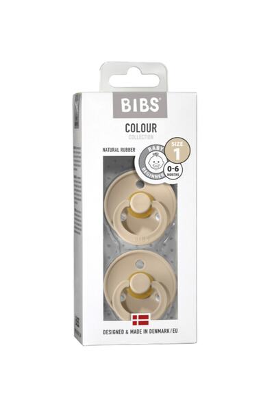 Bibs Σετ 2 τεμαχίων, χρωματιστές πιπίλες λάτεξ, στρογγυλή θηλή, 0 μηνών, Ροζ