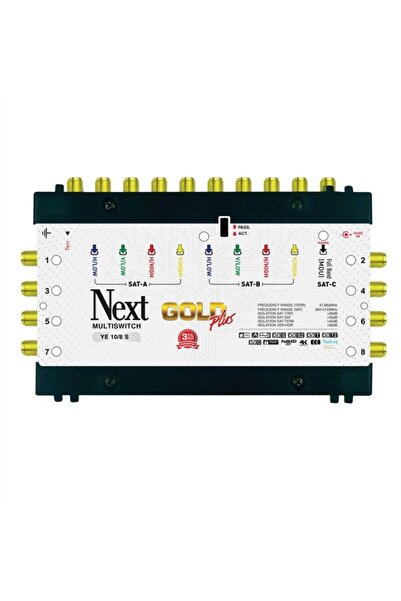 NEXT NEXTSTAR Next Ye 10/8 Gold Plus Sonlu Uydu Santrali+ Orjinal Next Adaptö...