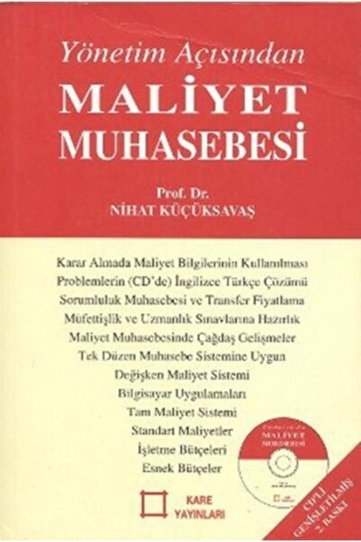 Genel Markalar Yönetim Açısından Maliyet Muhasebesi - - Nihat Küçüksavaş Kitabı
