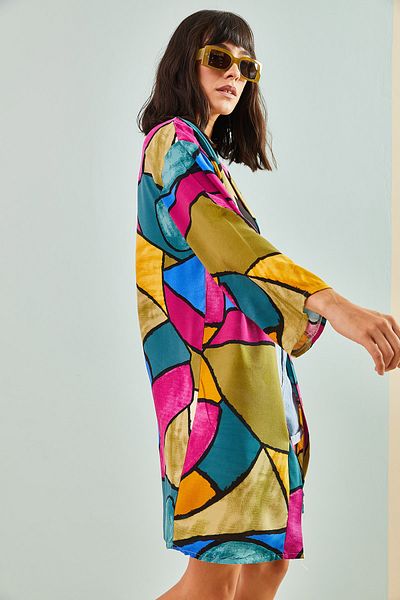 Bianco Lucci Dámské více vzorované kimono