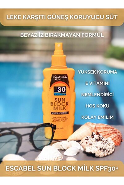 Escabel Koruyucu Güneş Sütü Spf 30+ 200 ml