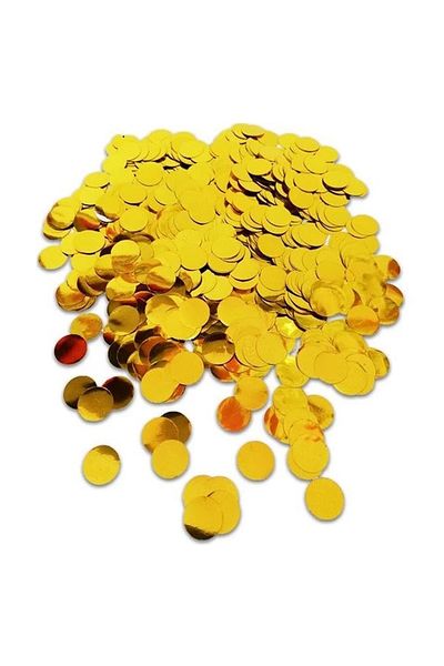 Parti dolabı 1 Pack of Gold Transparent Balloon Confetti Sequins 10gr