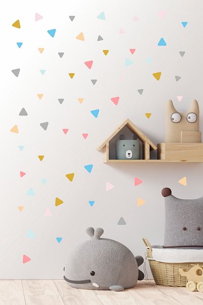 ENGINPRINT 180 Piece Pastel Triangles Sticker Set