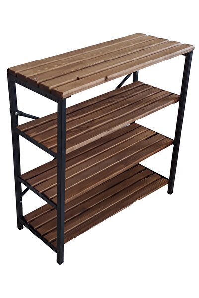 Tedarikcenter 4 Raflı Ayakkabılık Metal Ayaklı Ayakkabı Dolabı Cntr00210