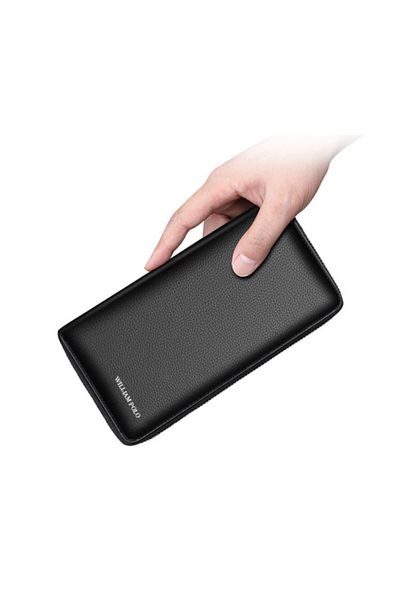William Polo Italian Genuine Leather Long Unisex Wallet