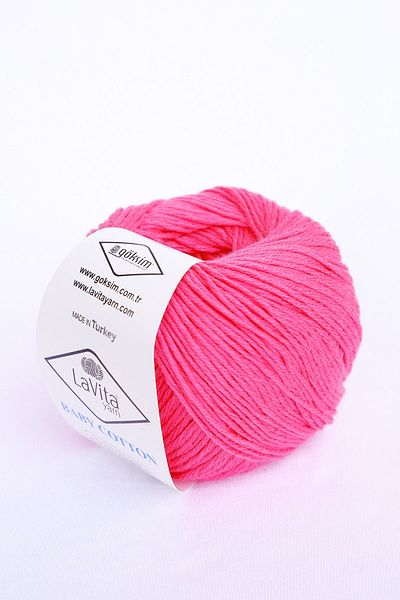 LaVita Yarn Βρεφικό βαμβάκι 50 gr Amigurumi, Punch, Πλεκτό νήμα χειρός 5 Συσκευασία Taka Yarn (DARK FUSIA-4139)