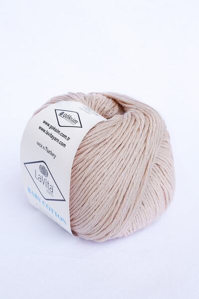 LaVita Yarn Baby Cotton 50 gr Amigurumi, Punch, Hand Knitting Thread, 5 Pack Taka Yarn (MEDIUM BEIGE-1036)