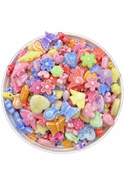 Hedef Bijuteri 25 جرام أشكال باستيل مختلطة، خرز بألوان الباستيل، خرز لصنع الم...